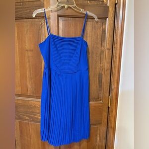 Royal Blue Pleated Spaghetti-Strap Dress size 10 new with tags